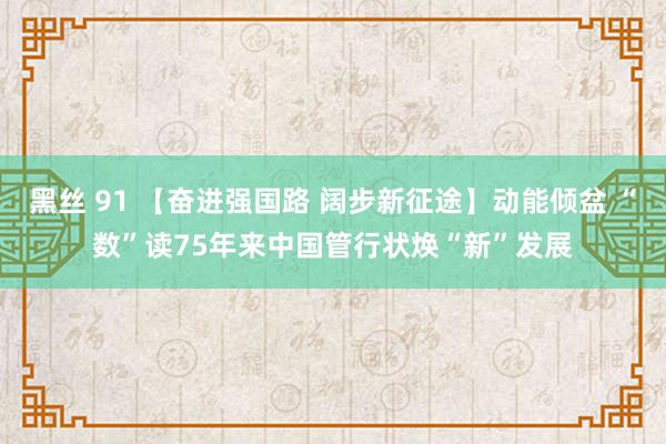 黑丝 91 【奋进强国路 阔步新征途】动能倾盆 “数”读75年来中国管行状焕“新”发展