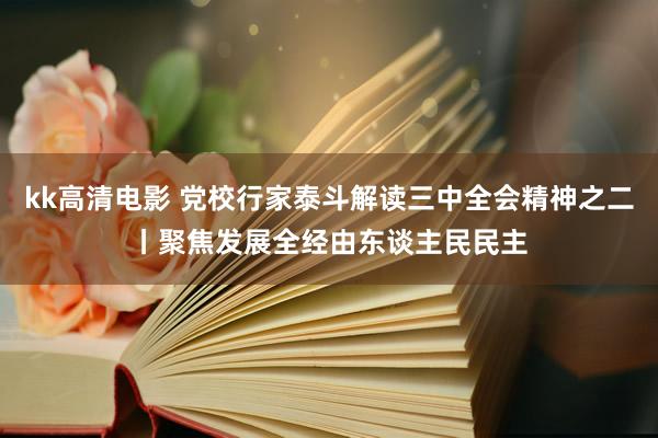 kk高清电影 党校行家泰斗解读三中全会精神之二丨聚焦发展全经由东谈主民民主