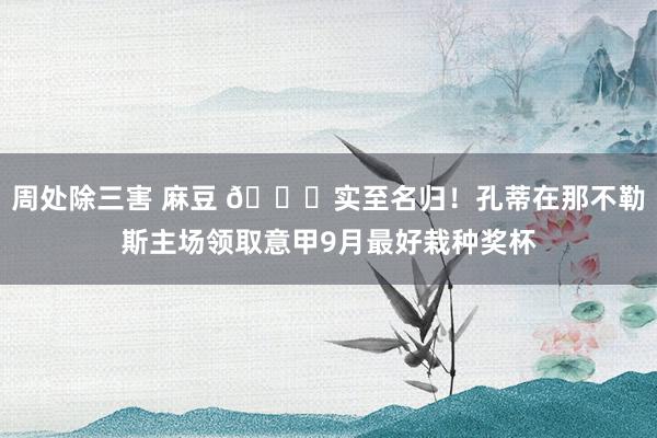 周处除三害 麻豆 😉实至名归！孔蒂在那不勒斯主场领取意甲9月最好栽种奖杯