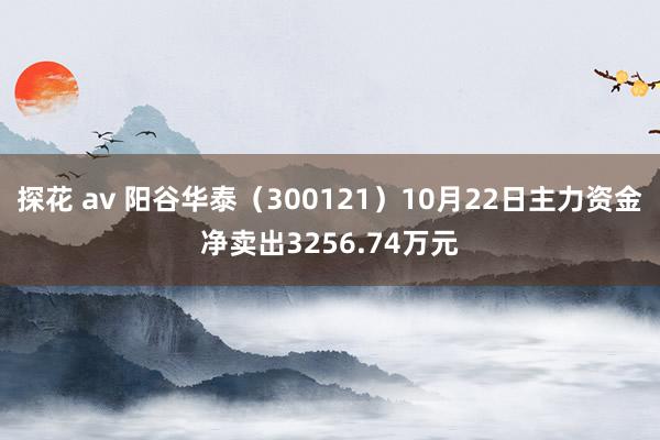 探花 av 阳谷华泰（300121）10月22日主力资金净卖出3256.74万元