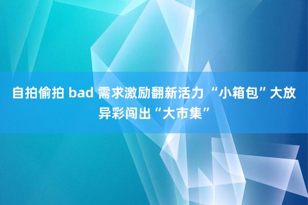 自拍偷拍 bad 需求激励翻新活力 “小箱包”大放异彩闯出“大市集”