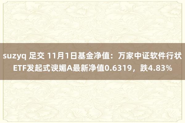 suzyq 足交 11月1日基金净值：万家中证软件行状ETF发起式谀媚A最新净值0.6319，跌4.83%