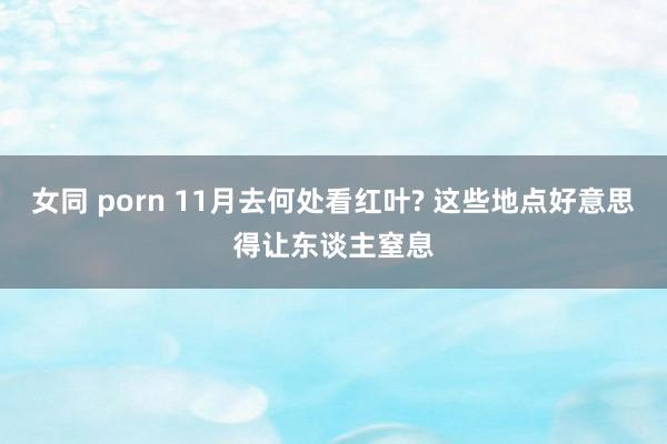 女同 porn 11月去何处看红叶? 这些地点好意思得让东谈主窒息