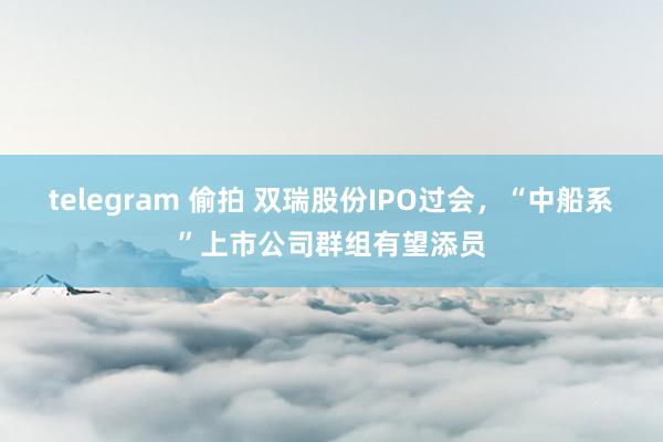 telegram 偷拍 双瑞股份IPO过会，“中船系”上市公司群组有望添员