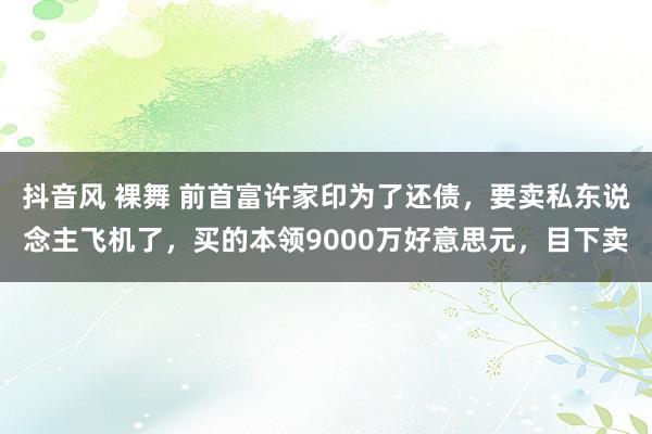 抖音风 裸舞 前首富许家印为了还债，要卖私东说念主飞机了，买的本领9000万好意思元，目下卖