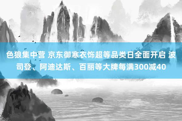 色狼集中营 京东御寒衣饰超等品类日全面开启 波司登、阿迪达斯、百丽等大牌每满300减40