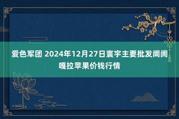 爱色军团 2024年12月27日寰宇主要批发阛阓嘎拉苹果价钱行情