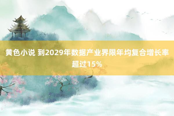 黄色小说 到2029年数据产业界限年均复合增长率超过15%