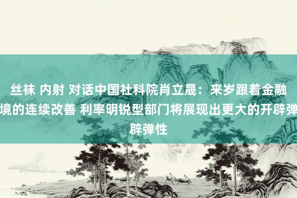 丝袜 内射 对话中国社科院肖立晟：来岁跟着金融环境的连续改善 利率明锐型部门将展现出更大的开辟弹性