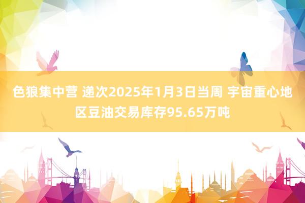 色狼集中营 递次2025年1月3日当周 宇宙重心地区豆油交易库存95.65万吨