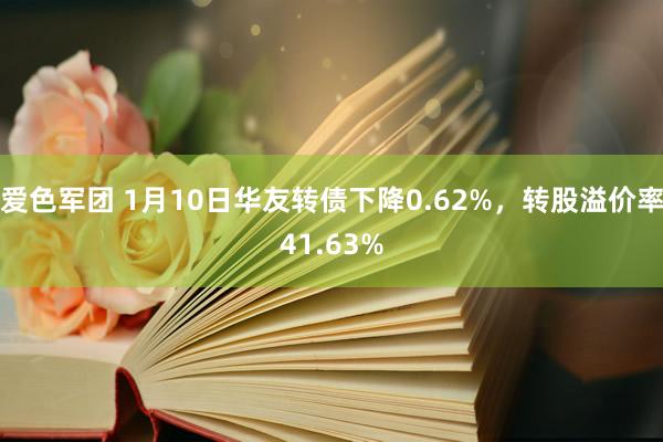 爱色军团 1月10日华友转债下降0.62%，转股溢价率41.63%