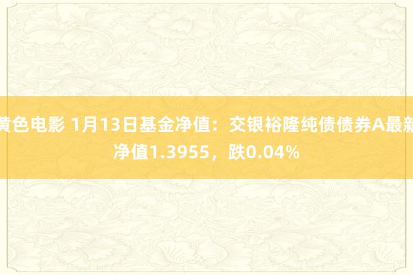 黄色电影 1月13日基金净值：交银裕隆纯债债券A最新净值1.3955，跌0.04%