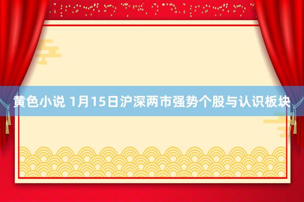 黄色小说 1月15日沪深两市强势个股与认识板块